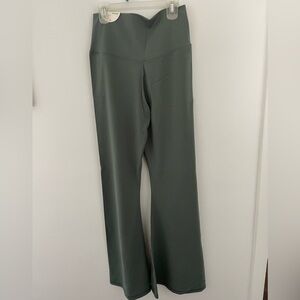 Aerie High-Rise Flare Pants in Sage